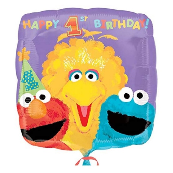 Anagram Other - Balloons Sesame Street 1st Helium 18 Inch HBD Anagram Other - Balloons Sesame Street 1st Helium 18 Inch HBD